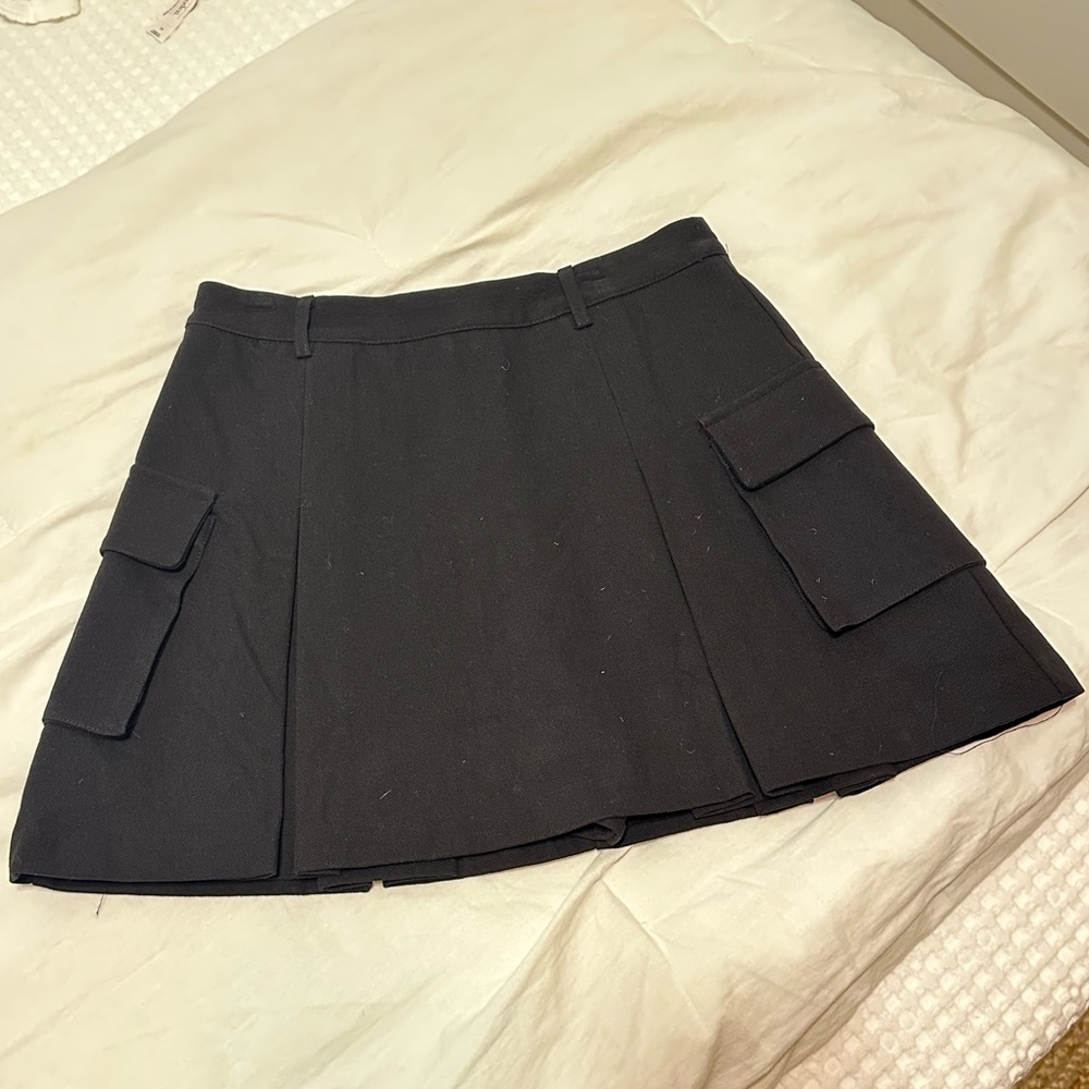 English Factory Black Mini Skirt with Pockets